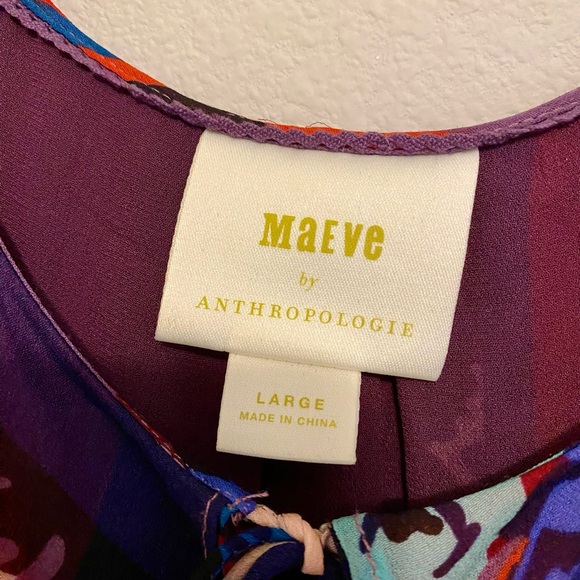 💥BOGO💥 Anthropologie Colorful Maeve blouse. Size L - Picture 7 of 7